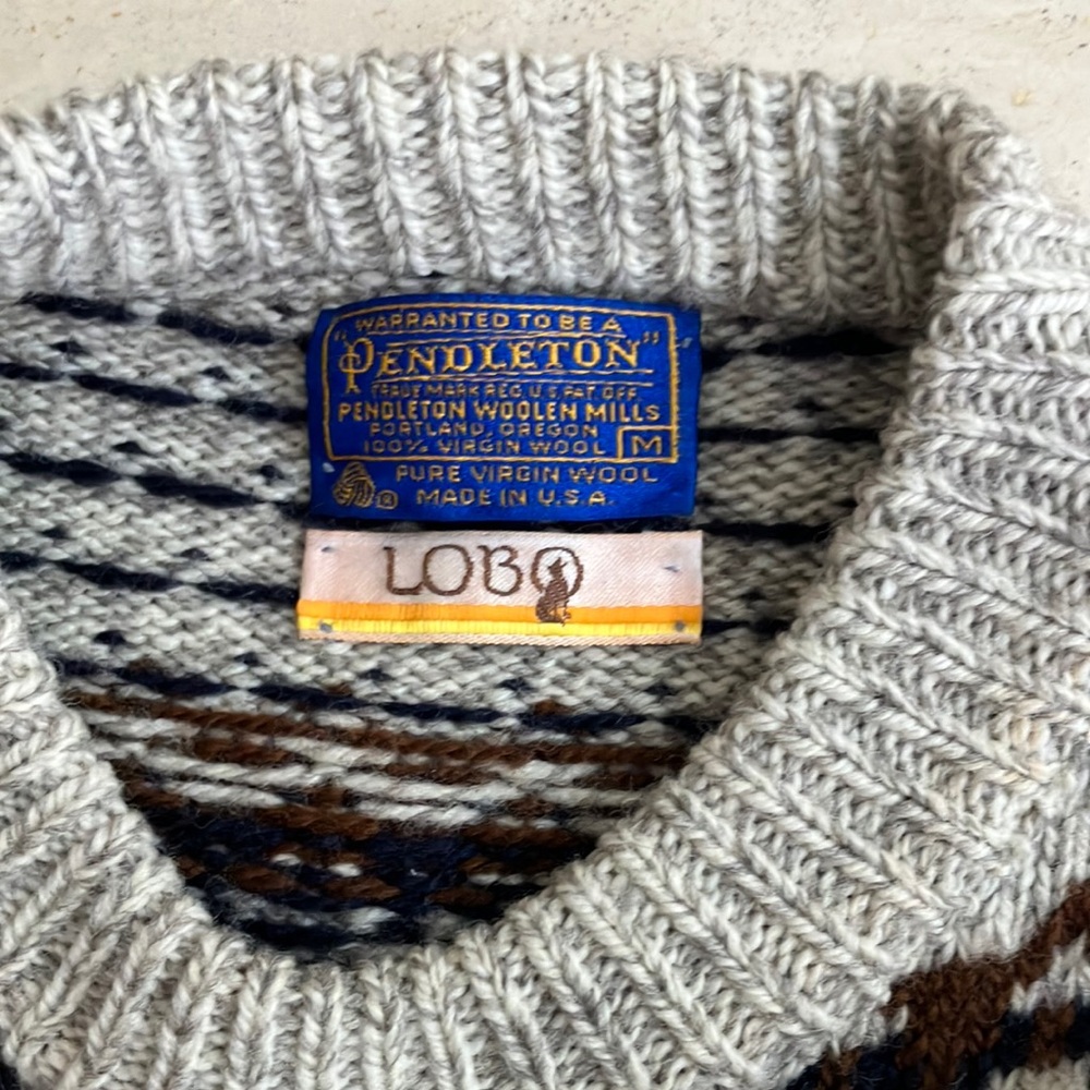 Pendleton Multicolor Patterned Crewneck Sweater - image 2